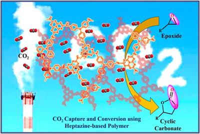Metal-Free Heptazine-Based Porous Polymeric Network as Highly Efficient Catalyst for CO2 Capture and Conversion